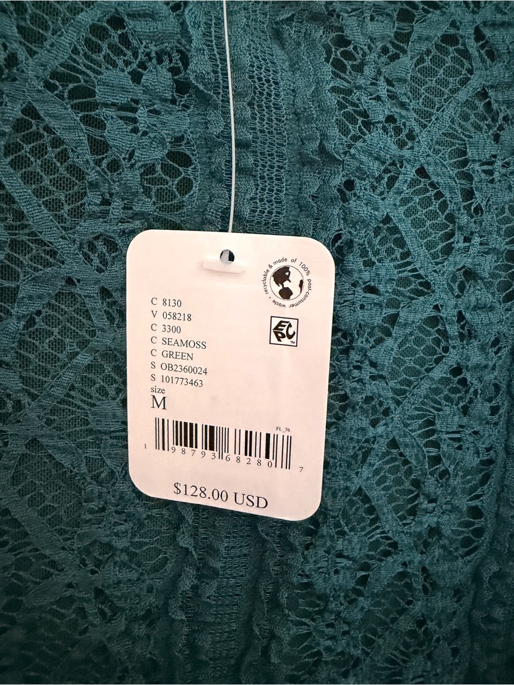 Free People Tabby Lace Mini Dress in Green - Picture 6 of 6